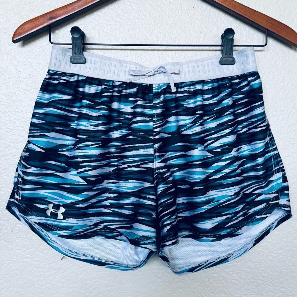 Under Armour Heat Gear Blue Active Athletic Running Shorts XS